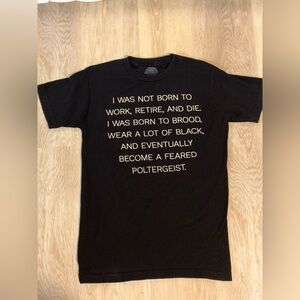 Black Graphic Tee with Bold Statement